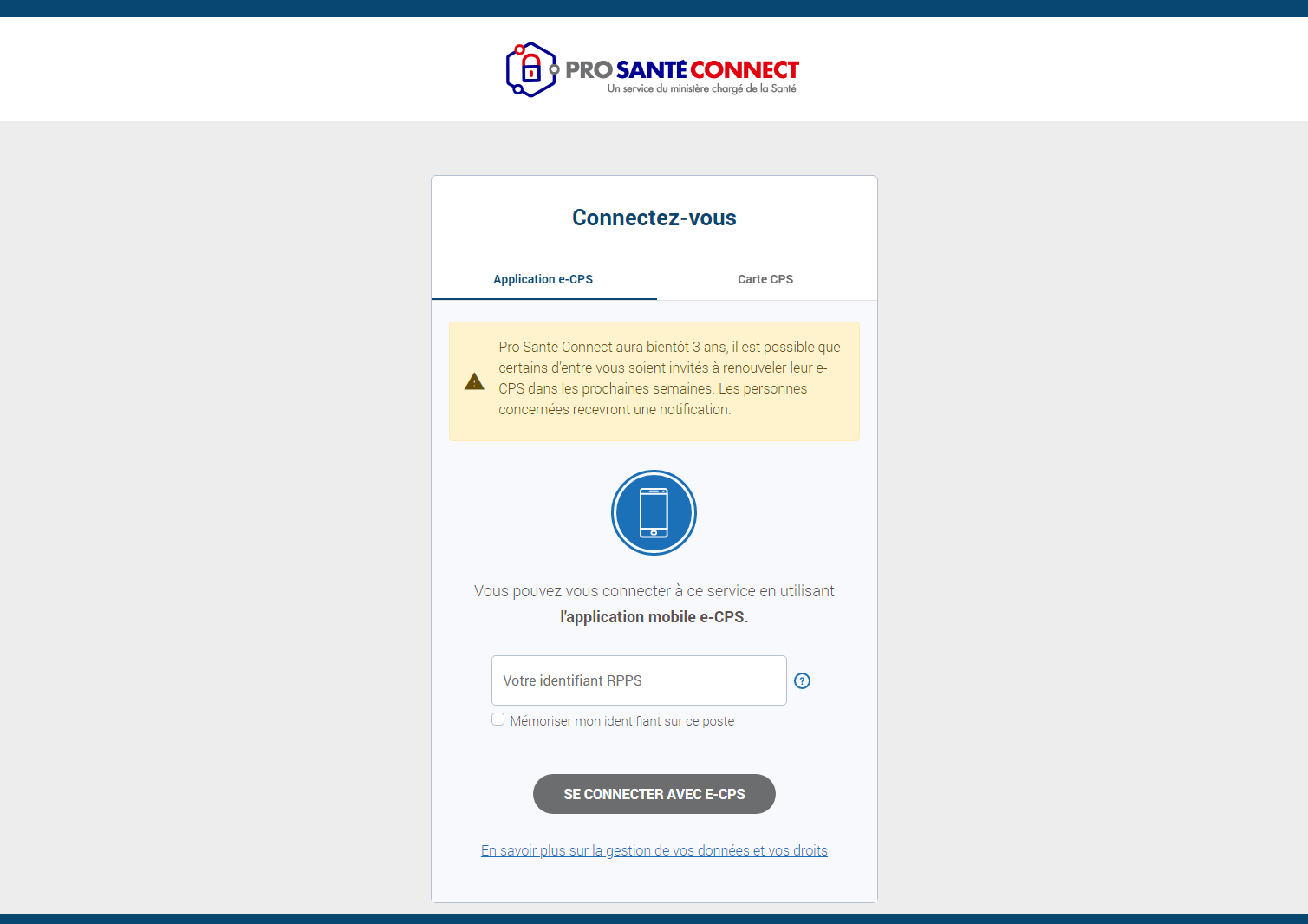 Connexion avec PSC