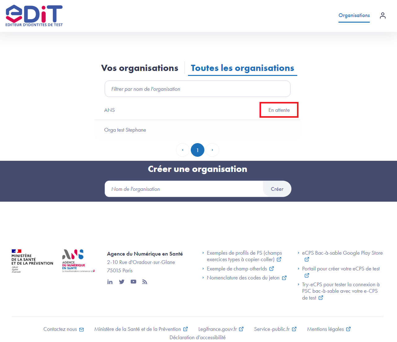 Attente validation d'adhésion