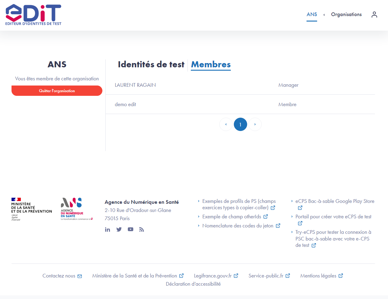 Liste membres et managers