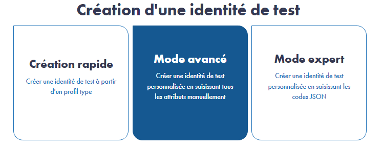 Menu création avancé